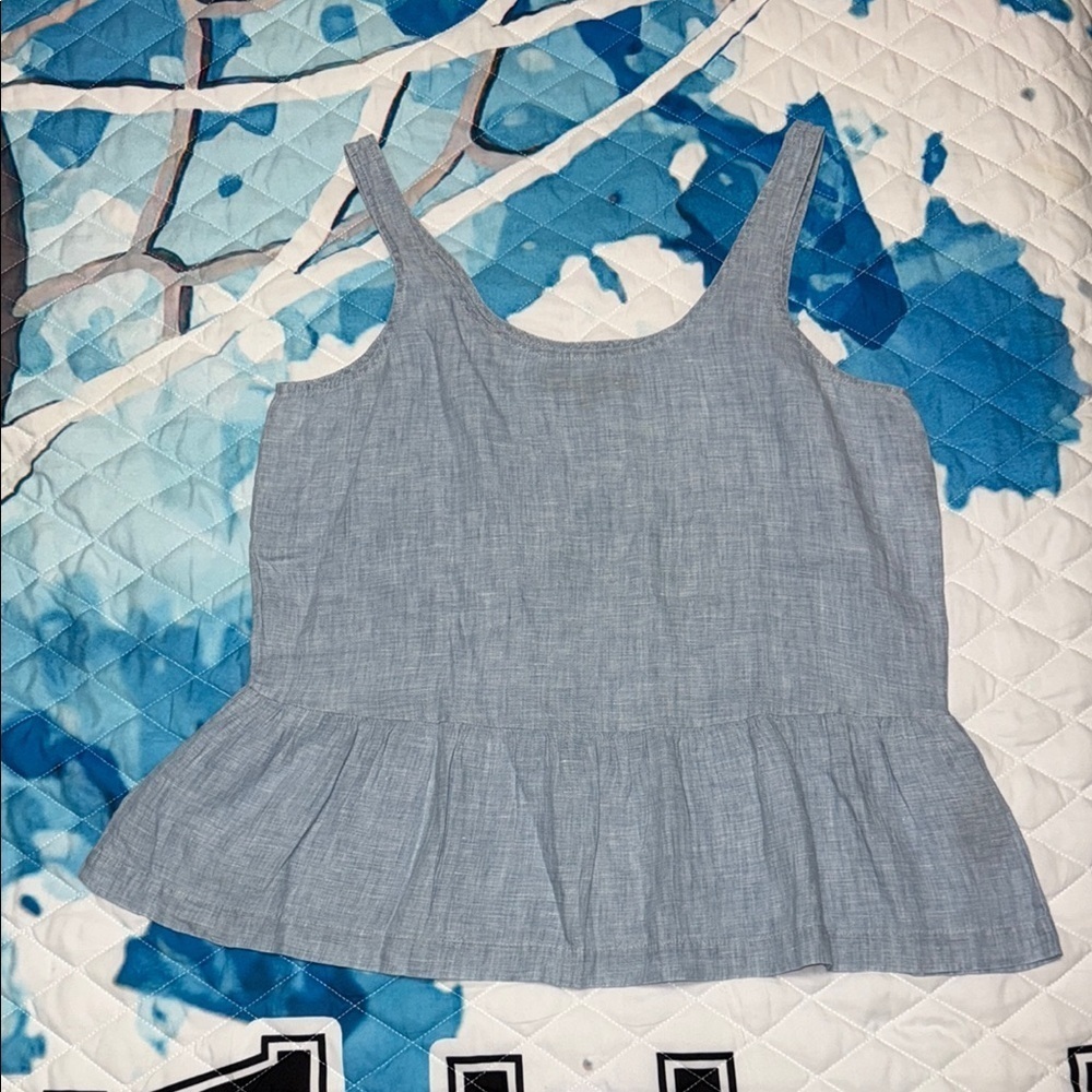 Women's Blue Sleeveless Top